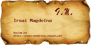 Irsai Magdolna névjegykártya