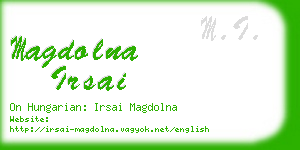 magdolna irsai business card